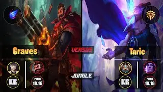 Cuzz GRAVES (Jungle) [Phase Rush] VS TARIC - Challenger KR Patch 10.16