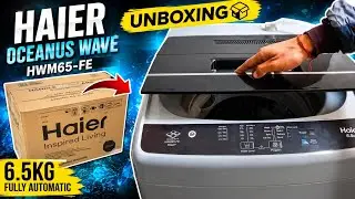 Haier Oceanus wave HWM65-FE fully automatic washing Machine unboxing