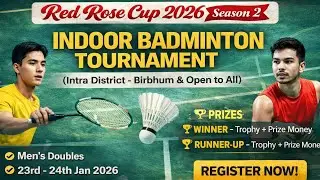 ​LIVE | Red Rose Cup Badminton 2026 | Day 1: Intra Birbhum Tournament