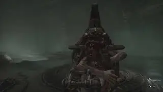 Scorn - Act 1: Explore Environment: Spiral Stairs: Push The Humanoid Crimson Cart on Rails Gameplay
