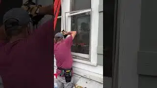 D is working hard removing the old storm windows. Many are broken and we cannot clean our windows.