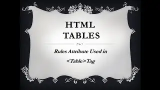 HTML Table - Example 4 (Rule attribute used in table tag)