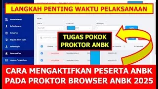 CARA MENGAKTIFKAN PESERTA ANBK PADA PROKTOR BROWSER KOMPUTER PROKTOK ANBK 2025