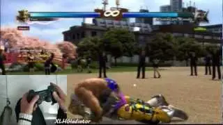 Tekken Tag Tournament 2 - King - All Grapple, Chainthrow Combos (Showing Controller)