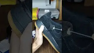 Suede restoration | NIKE Air Force 1s #sneakercleaning #shoecare #cleaning #restoration #nike #asmr