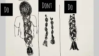 #Easily braid drawing for beginners and kids#trending #viral#art#How to easily draw a girls braid