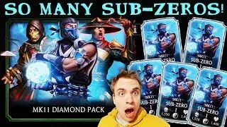 MK Mobile HUGE MK11 Diamond Pack Opening. MK11 Sub-Zero Hunt. My LUCKIEST Pack Opening Ever!