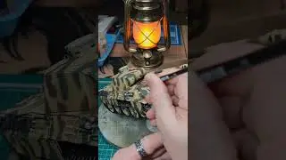 Покраска модели танка Пантера. #militaryhistory