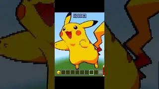 PIKACHU Pixel Art Minecraft #shorts #minecraft