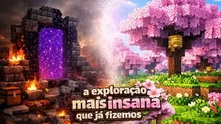 🔥 MINECRAFT: Achei um Portal do Nether Quebrado Depois de Explorar o Bioma de Cerejeiras 🌸