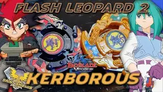 FLASH LEOPARD 2 vs. BURNING KERBOROUS | BeyNostalgia Plastic Gen Battles