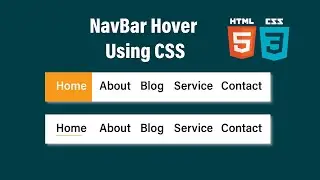 Nav Bar Animation using HTML CSS | Menu Hover Animation line Link Hover | Hover Navbar #viral