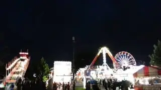 View at night of the St. Joan of Arc Fair May 2014