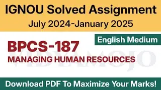 IGNOU BPCS 187 Solved Assignment 2024-25 English Medium PDF Download | BPCS 187 Assignment 2024-2025
