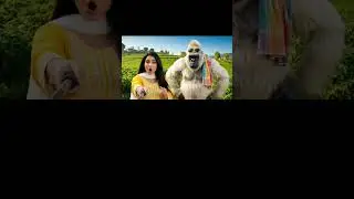 Gorila Velog with Girl | #junglevlog #funny #animalfriendship #veo3 #music #anime