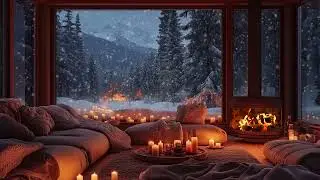❄️ Cold Winter Wind Cabin | Warm Fireplace Ambience (3 Hours) | Meditation Deep Rest Focus Study