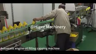 Automatic engine oil filling machine line-@Higee Machinery