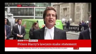 David Sherborne KC reads out Prince Harry's statement.