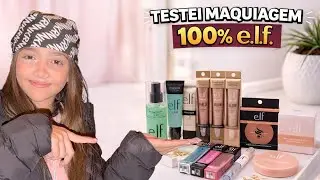 TESTEI MAQUIAGEM 100% e.l.f. 💄 | VALE A PENA? • LARA CARUSO •