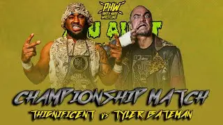 Thugnificent (c) vs Tyler Bateman | PARTYHARDWRESTLING | YOU AINT NO NERD | PARTY HARD LEGACY TITLE