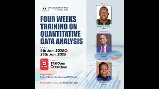 Four weeks training on Quantitative Data Analysis