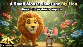 🦁🐭 A Small Mouse Saves the Big Lion | Kids Moral Story in English | Bedtime Story