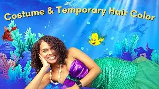 Halloween Costumes for Curly Girls | Little Mermaid Hair Paint Tutorial | Amazon Costume for Women
