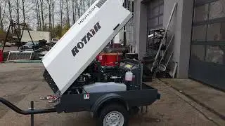 Rotair MDVN 53 K air compressor for sandblasting with integrated cooler and separator