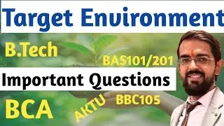 Environment & Ecology Important Question | #aktuexam #environment #bca #aktubca #bbc105 #btech #aktu