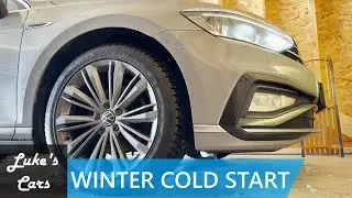 VW Passat 2.0 TDI 200HP 4Motion DSG7 Winter Cold Start -6&deg;C [4K]