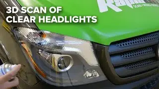 3D Scan of clear headlights with no cleanup: AESUB 3D Scanningspray