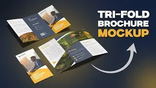 TRI-FOLD BROCHURE MOCKUP | BARO SIDA LOO ISTICMAALO MOCKUP LOONA GILIYO BROCHURE