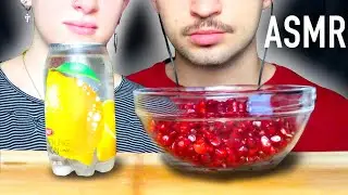ASMR - POMEGRANATE & LEMON SODA bowl mukbang 먹방 with my girlfriend -NO TALKING-