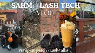 Day in the life of a SAHM|lash tech~pumpkin patch, drinks and yap.. my clients are stressing me out 