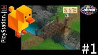 Harvest moon BTN PS1 Bahasa Indonesia-Day #1 (Duck station/Android Gameplay)