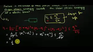 Theory of Failure [Maximum Shear Strain Energy/ Distortion Energy/ Mises Hencky Theory] :: SOM