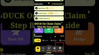Duck On Chain Claim Step By Step guide 💥 | Airdrop | Mining ⛏️ | #ytshorts #duckchain