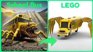 School Bus Vs Lego- All Eat Monster   Guess The Eater MONSTER'S Voice? #monsterquiznk