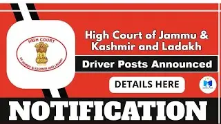 High court Jammu & Kashmir & ladakh Driver Recuirment 2025🔥10th pass🔥 #jobs