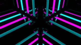 Cyan and Pink Neon Moving Effect Background VJ Loop in 4K