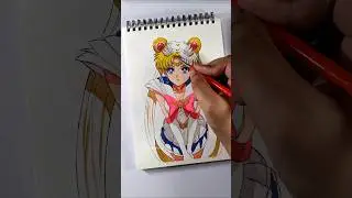 Coloring Sailor Moon Drawing #sailormoon #animegirl #watercolor