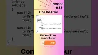 NCODE #88 | Find the Output | Comment your Answer Below | #coding #ncodeseries #ncode #coding #code.