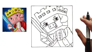 Drawing Technoblade Minecraft YouTuber - RIP , Never Dies