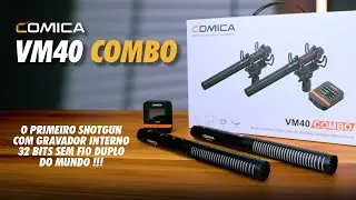 O PRIMEIRO microfone SHOTGUN com GRAVADOR INTERNO 32 bits SEM FIO DUPLO do MUNDO: COMICA VM40