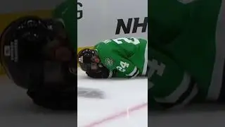 Roope Hintz injury after taking a hit, Canes @ Stars, 25th Oct 2025 #hockey #nhl #icehockey