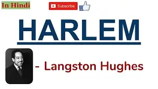 Harlem by Langston Hughes - Summary and Line by Line Explanation in Hindi