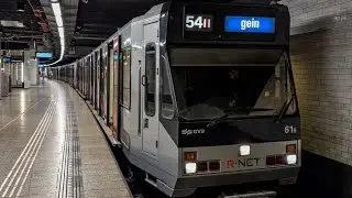 Driedubbele GVB S1/S2 vertrekken uit Amsterdam CS