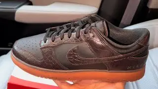 Nike Dunk Low Velvet Brown Black Chocolate Croc Shoes