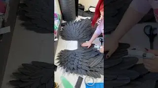 Full tutorial on my channel 🖤🪽 #diy #angelwings #shorts #handmade