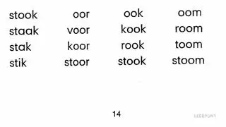 woorden lezen met oo